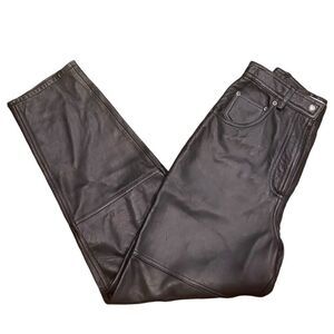 Vintage Valerie Stevens Sport 100% Lambskin Leather High Waisted Pants Women’s 6